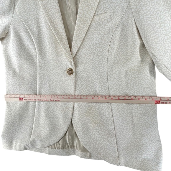 Soft Surroundings Leontine Ponte Animal Blazer Jacket Cream Womens Plus Size 2X - Picture 5 of 16